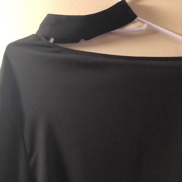 One Shoulder Choker Loose Fit BodySuit - Picture 2 of 3